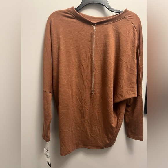 BCX Dolman Sleeve Pullover Knit Top size S BCX Necklace Top - Picture 8 of 8